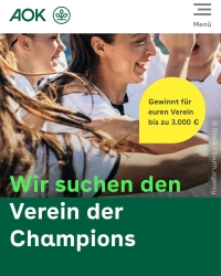 Die AOK sucht den Vereins-Champion - Wir sind dabei!